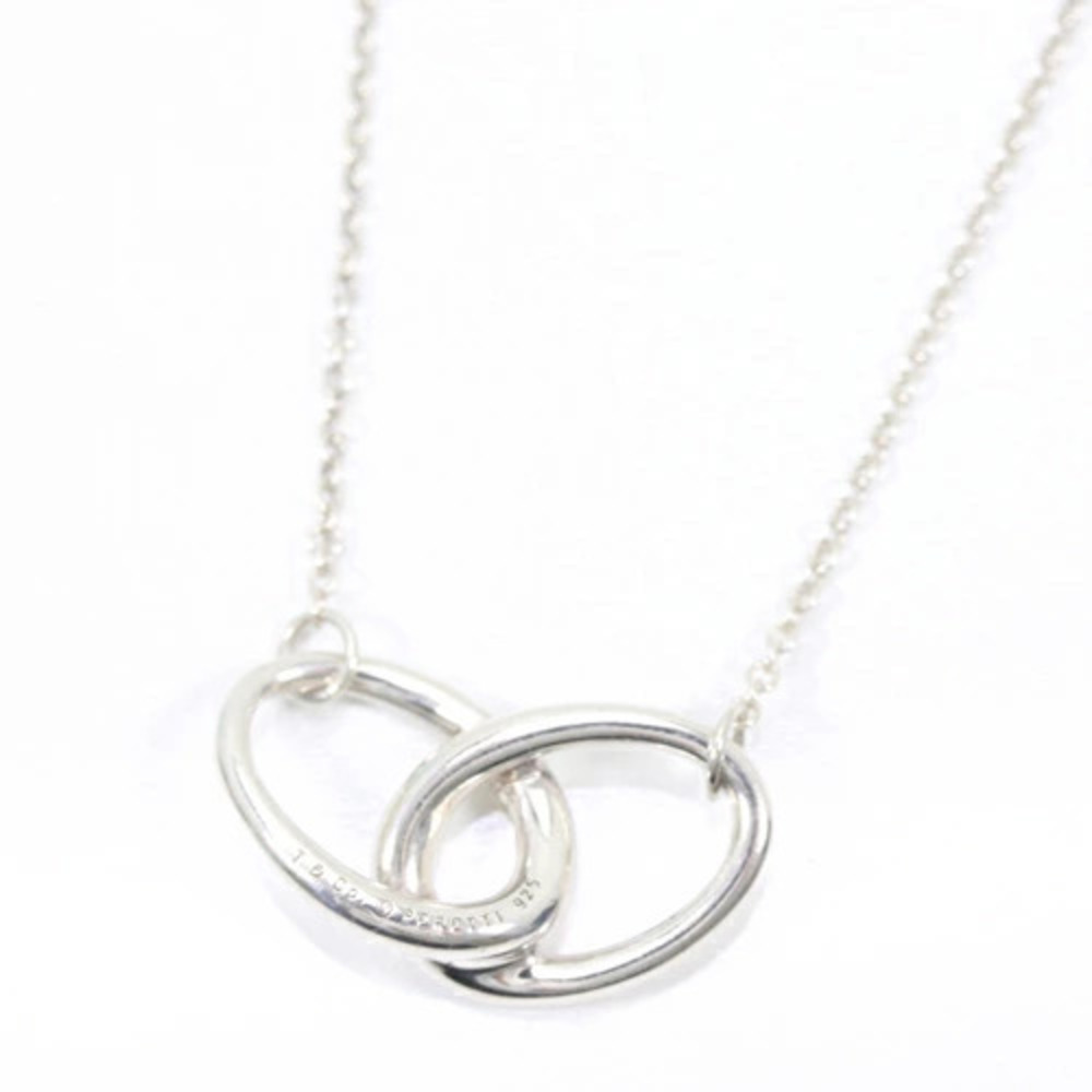TIFFANY Co Double Loop Necklace Sterling Silver